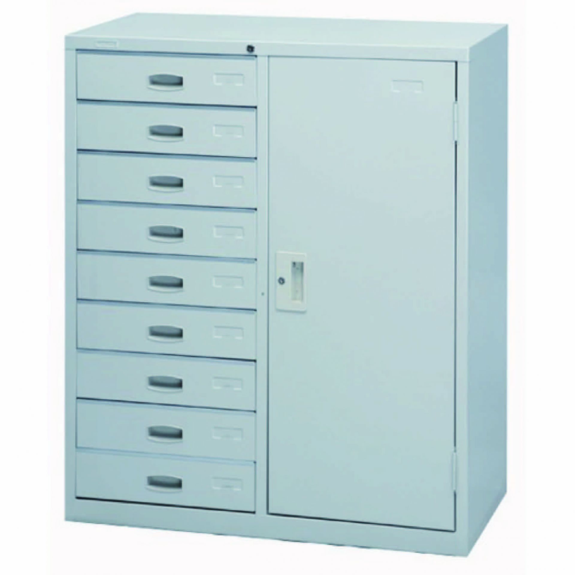 單邊九抽屜鋼製公文櫃