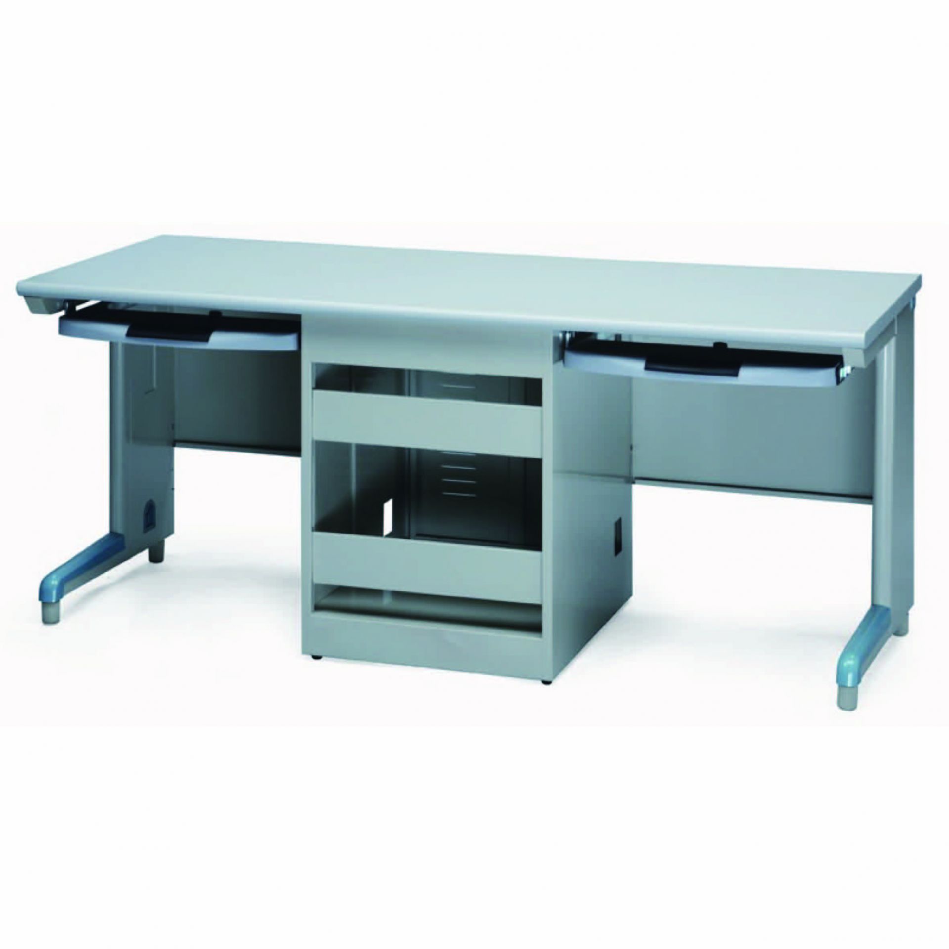 防盜式雙人教學電腦辦公桌