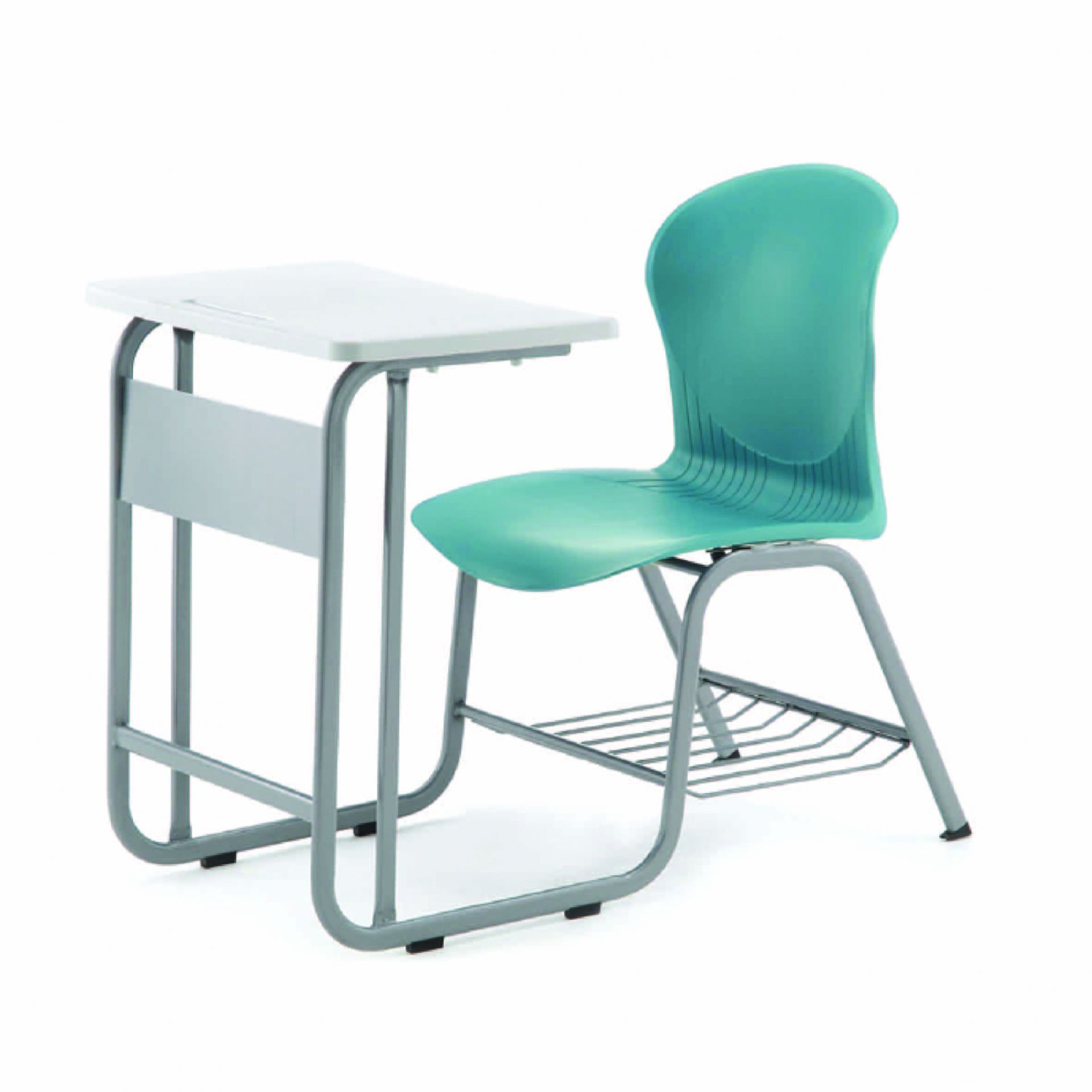 新型學生單人連結課桌椅