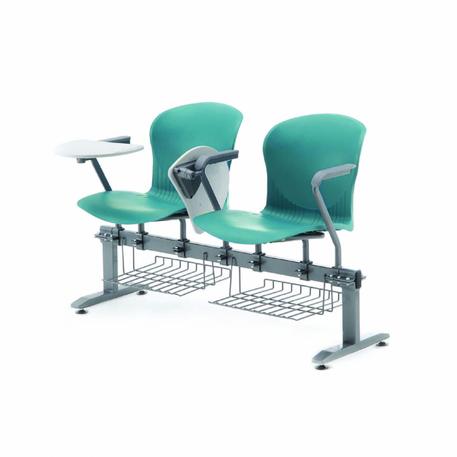 新型二人視聽教室連結課桌椅