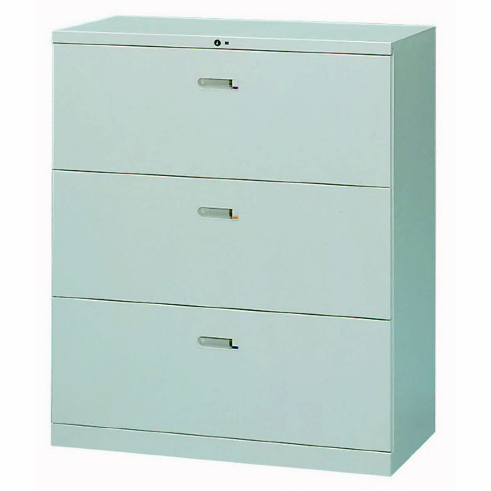 抽屜三層式鋼製公文櫃